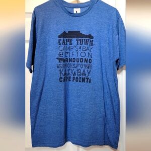 Men's Tshirt from Cape Town, size Large, blue